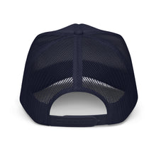 Load image into Gallery viewer, Foam Trucker Hat - Blue Signature - Navy & Back/White